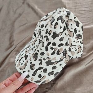 Aerie Leopard Print Cap - Black and Cream